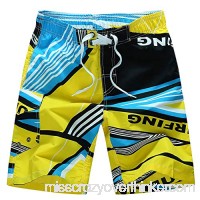 Gemgeny Men's Printing Quick Dry Beach Shorts Swim Trunk B07G15YWQ1